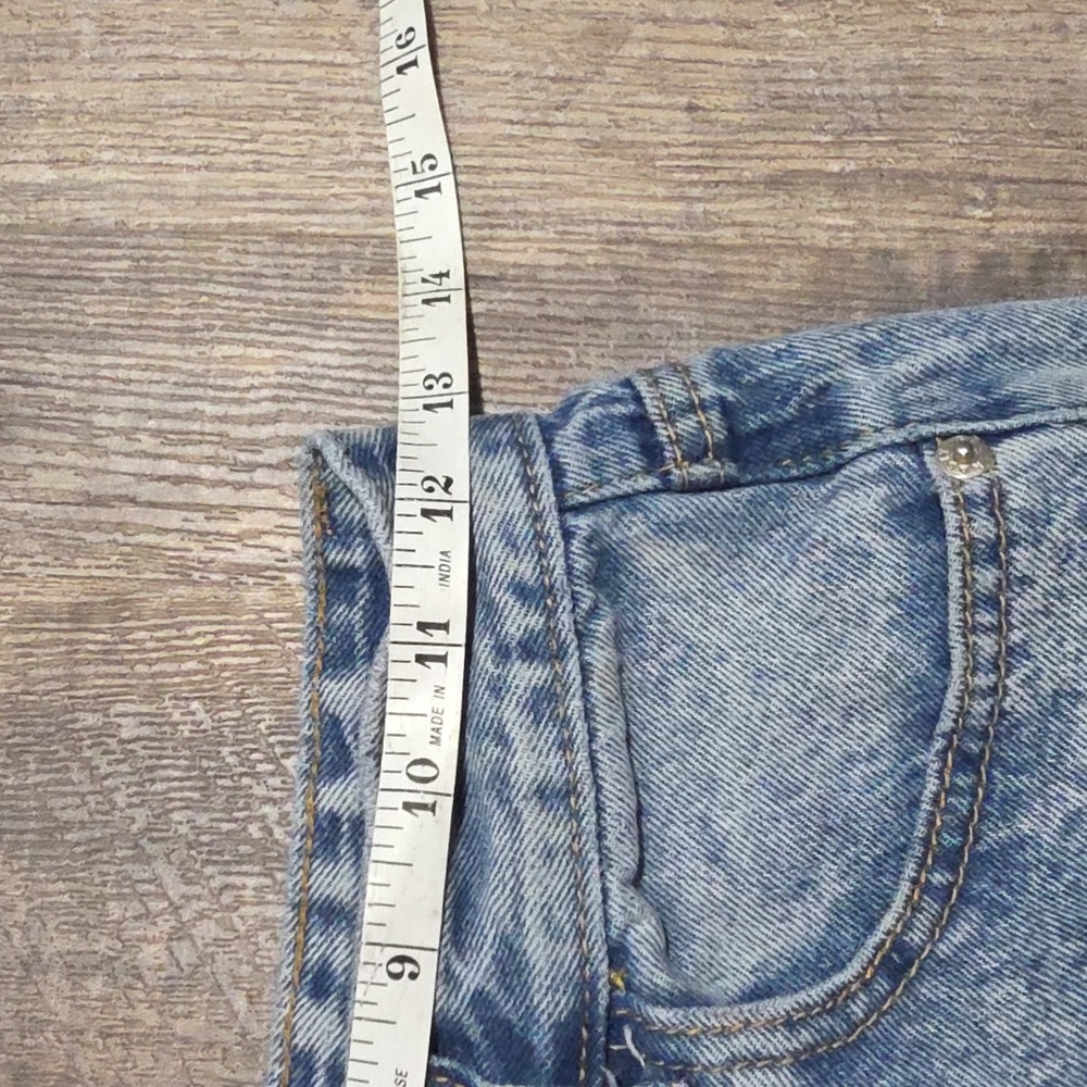 Nasty Gal Mom Jeans Women's Size 8 Distressed Slit Ankle Light Wash Relaxed - Picture 4 of 10